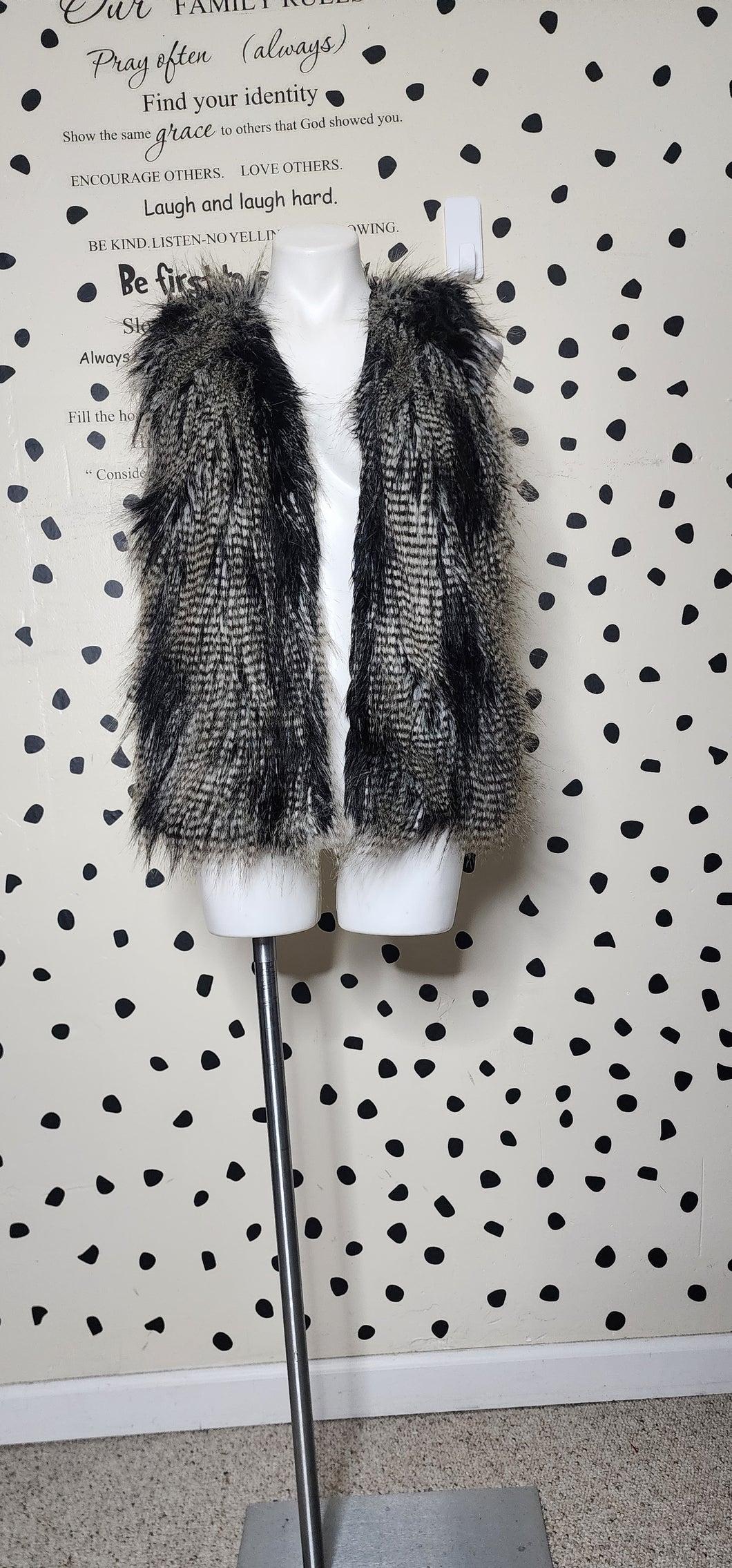 H&M FAUX FUR VEST