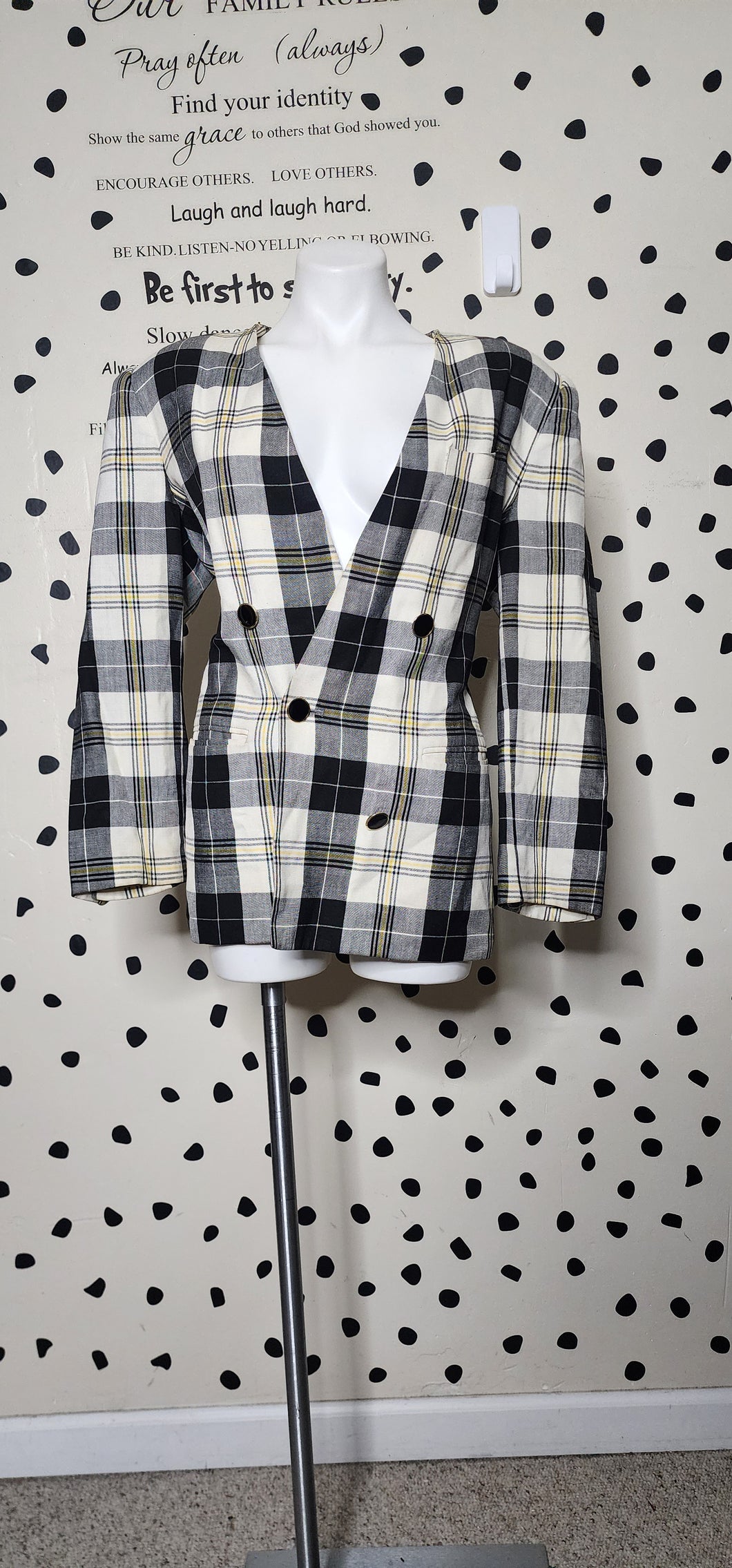 KASPER BOX PRINT BLAZER     SZ 14 ( BEST FITTING SZ 12)
