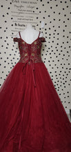 Load image into Gallery viewer, MARYS FORMAL BEADED/SEQUIN DRESS      SZ 18, BEST FITTING SZ 16 TALL
