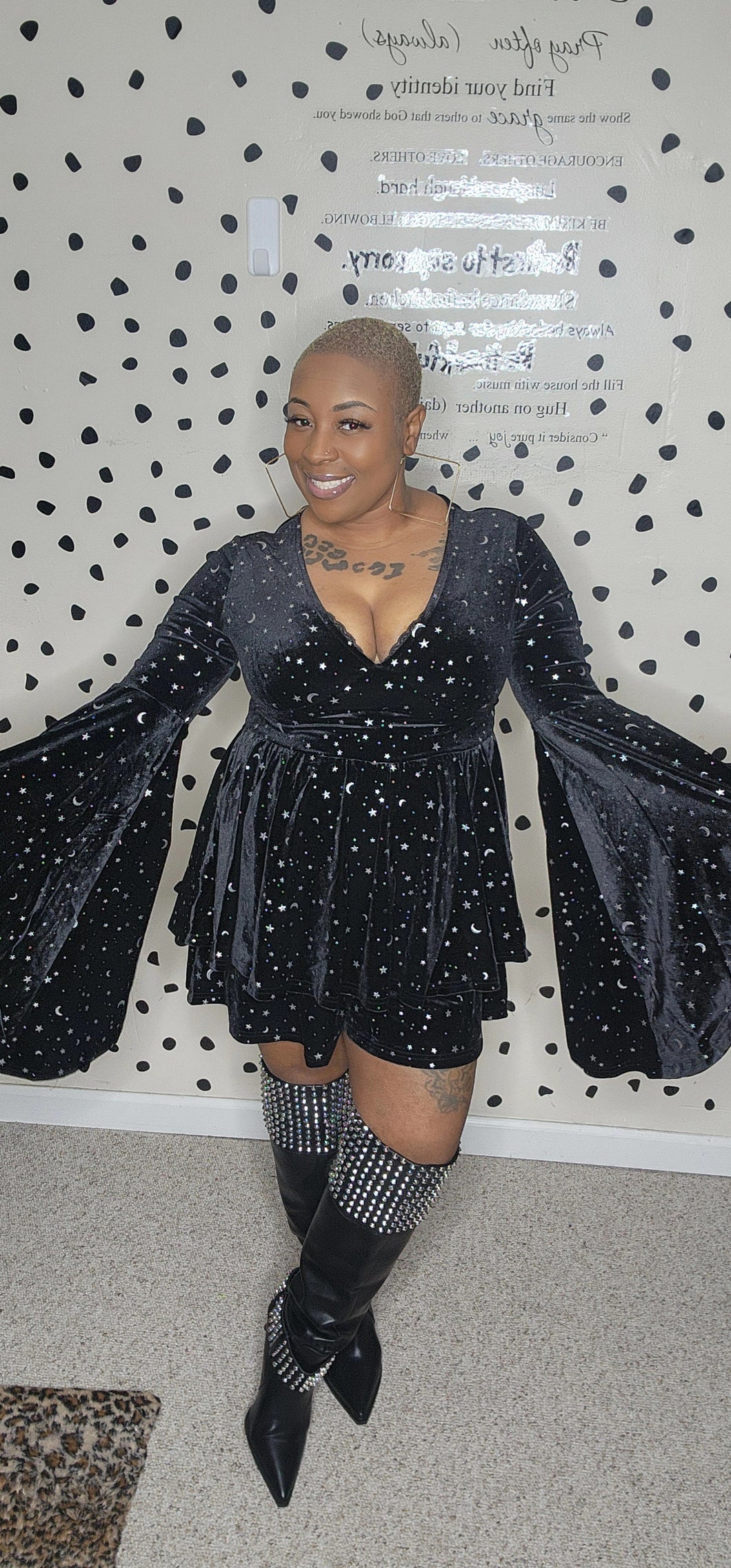 BLACK FAIRY ROMPER   SZ LRG