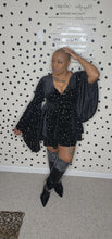 Load image into Gallery viewer, BLACK FAIRY ROMPER   SZ LRG
