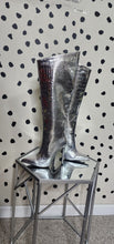 Load image into Gallery viewer, SILVER OVER THE KNEE BOOTS      SZ 7.5

