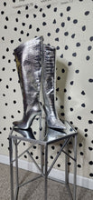 Load image into Gallery viewer, SILVER OVER THE KNEE BOOTS      SZ 7.5
