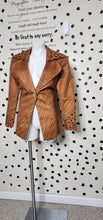 Load image into Gallery viewer, GRACE  SUEDE STRIPE BLAZER      SZ 14, BEST FITTING SZ 12

