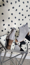 Load image into Gallery viewer, TOMS GRAY SUEDE HEELS      SZ 8
