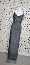 Load image into Gallery viewer, HAUTE MONDE LONG SILVER DRESS      SZ LRG/XLRG
