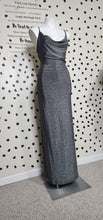 Load image into Gallery viewer, HAUTE MONDE LONG SILVER DRESS      SZ LRG/XLRG
