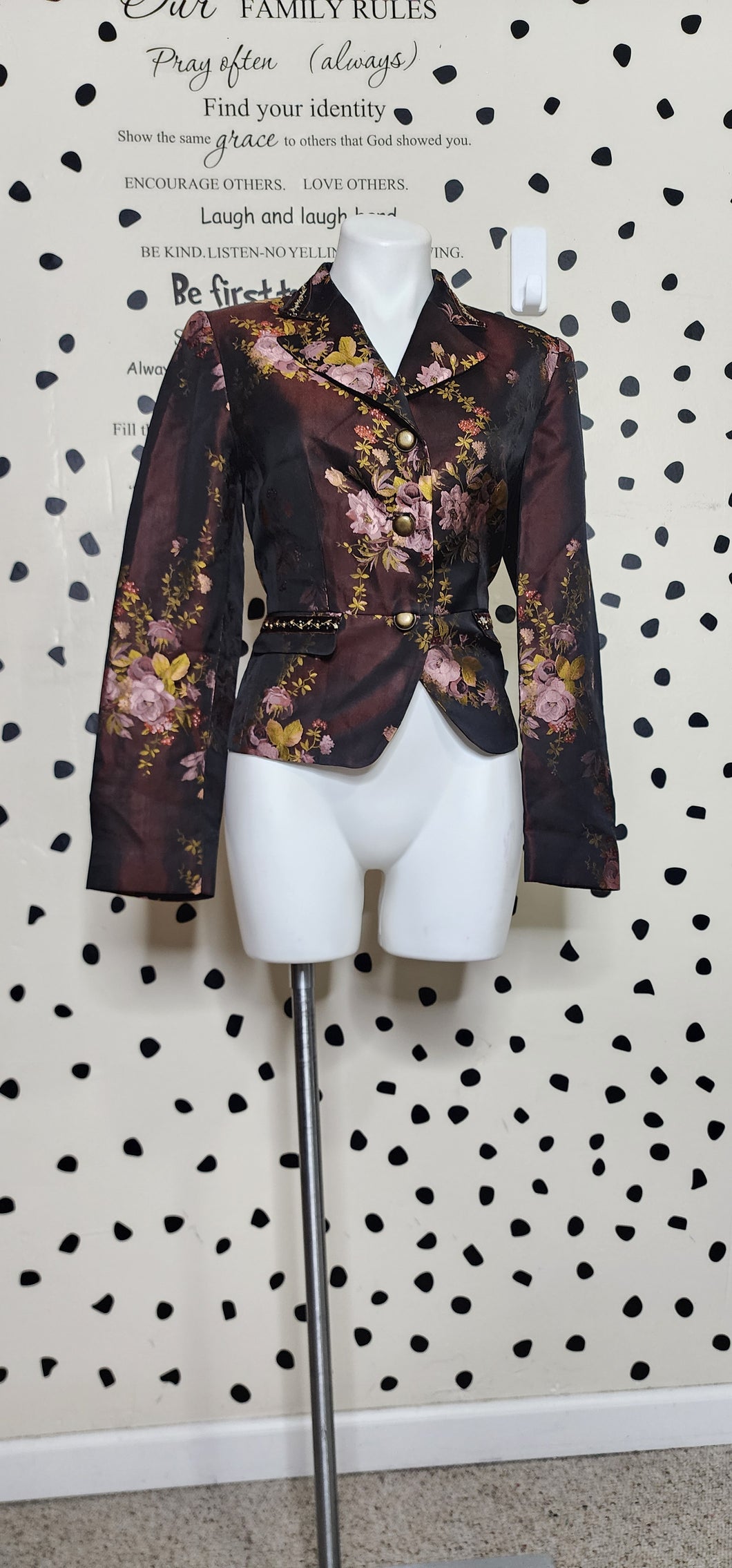 LOUBEN FLORAL PRINT BLAZER       SZ 10