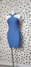 Load image into Gallery viewer, BABTON BLUE BANDAGE DRESS      SZ  SM
