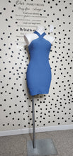 Load image into Gallery viewer, BABTON BLUE BANDAGE DRESS      SZ  SM
