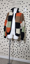Load image into Gallery viewer, BOX PRINT MULTICOLOR KNIT SWEATER    SZ LRG-2X FIT
