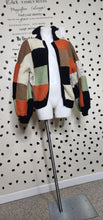 Load image into Gallery viewer, BOX PRINT MULTICOLOR KNIT SWEATER    SZ LRG-2X FIT
