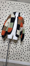 Load image into Gallery viewer, BOX PRINT MULTICOLOR KNIT SWEATER    SZ LRG-2X FIT
