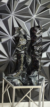 Load image into Gallery viewer, NEW AZAELA WANG SLOUCH PATENT LEATHER BOOTS      SZ 11
