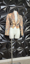 Load image into Gallery viewer, RHONDA STARKS VINTAGE CROP BLAZER      SZ SMALL
