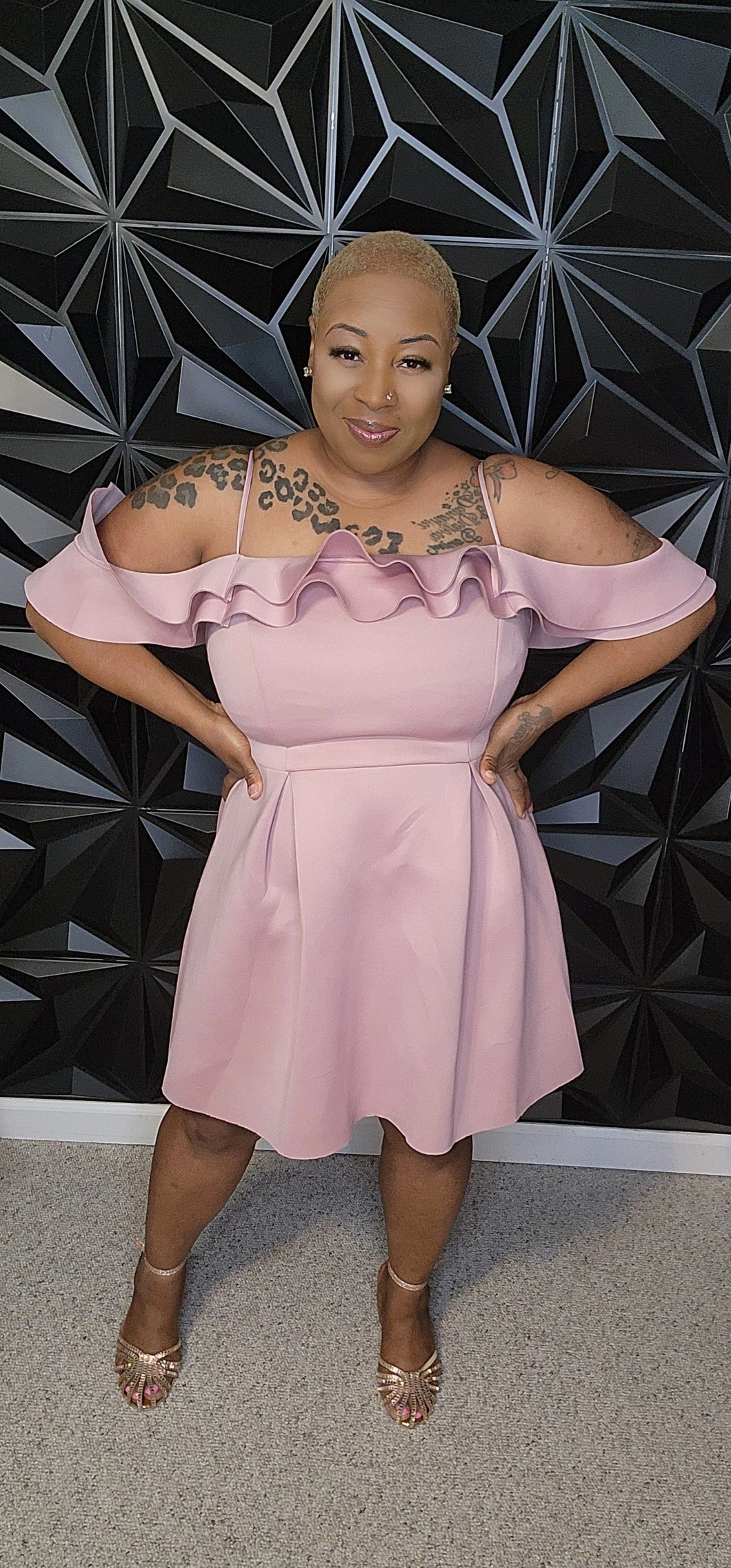 NEW ASOS PINK OFF SHOULDER DRESS
