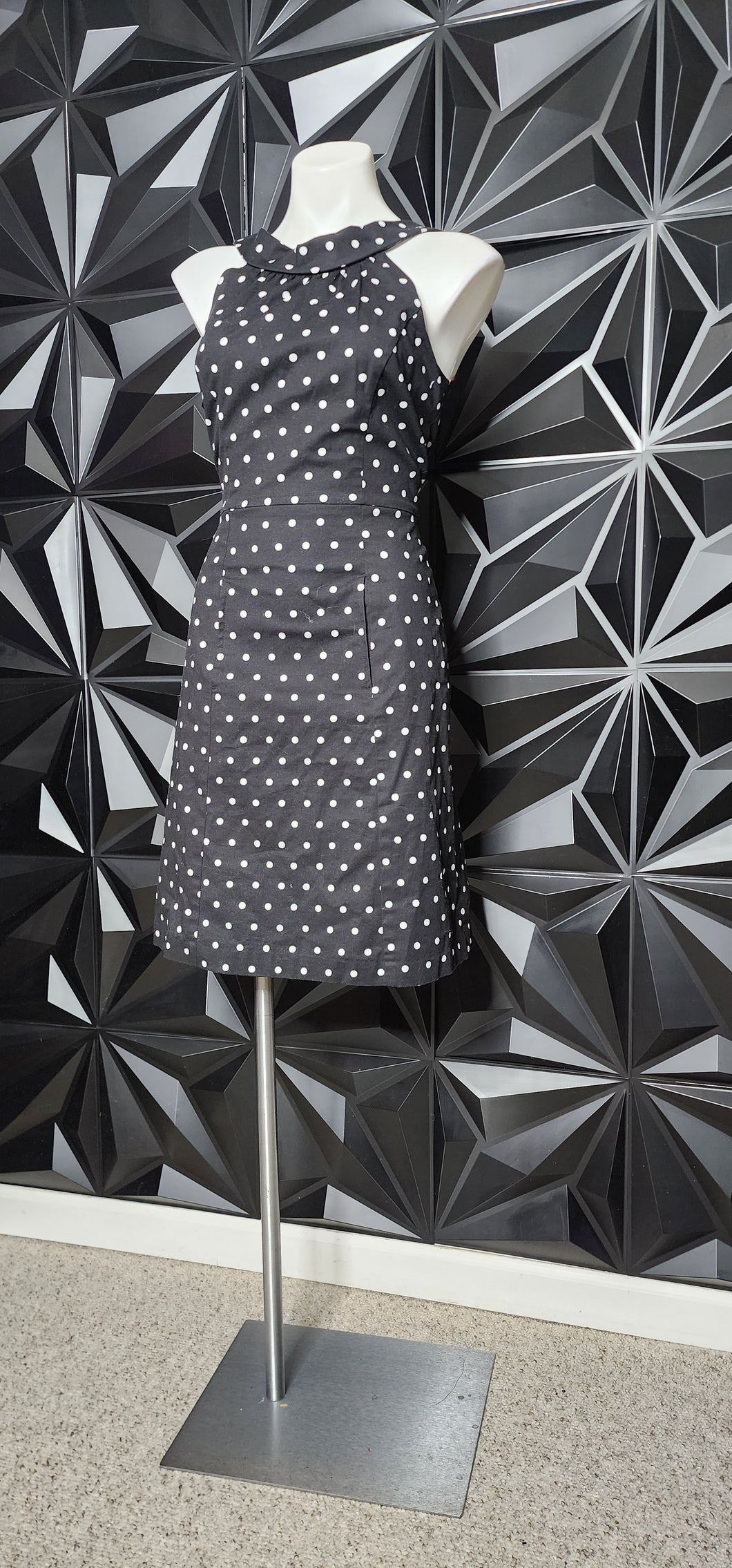 WHITE HOUSE BLACK MARKET POLKA DOT DRESS      SZ 6