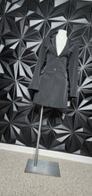 Load image into Gallery viewer, LONG BLACK BLAZER      SZ UNTAGGED, BEST FIT SZ MEDIUM
