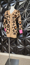 Load image into Gallery viewer, SHEIN CHEETAH PRINT CARDIGAN     SZ SM-LRG
