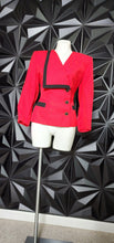 Load image into Gallery viewer, KASPER RED VINTAGE BLAZER     SZ 8 (FITTING 6/8)
