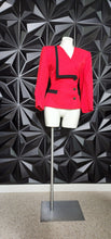 Load image into Gallery viewer, KASPER RED VINTAGE BLAZER     SZ 8 (FITTING 6/8)
