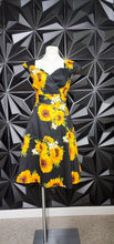 Load image into Gallery viewer, SUNFLOWER FIT AND FLARE DRESS     SZ LRG, BEST FITTING SZ MED
