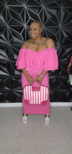 Load image into Gallery viewer, PINK OFF SHOULDER DRESS   SZ LRG/XLRG
