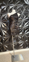 Load image into Gallery viewer, LULUS BLACK SEQUIN DRESS      SZ SMALL
