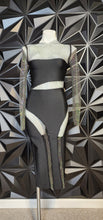Load image into Gallery viewer, AKIRA STONED BANDAGE DRESS      SZ SMALL
