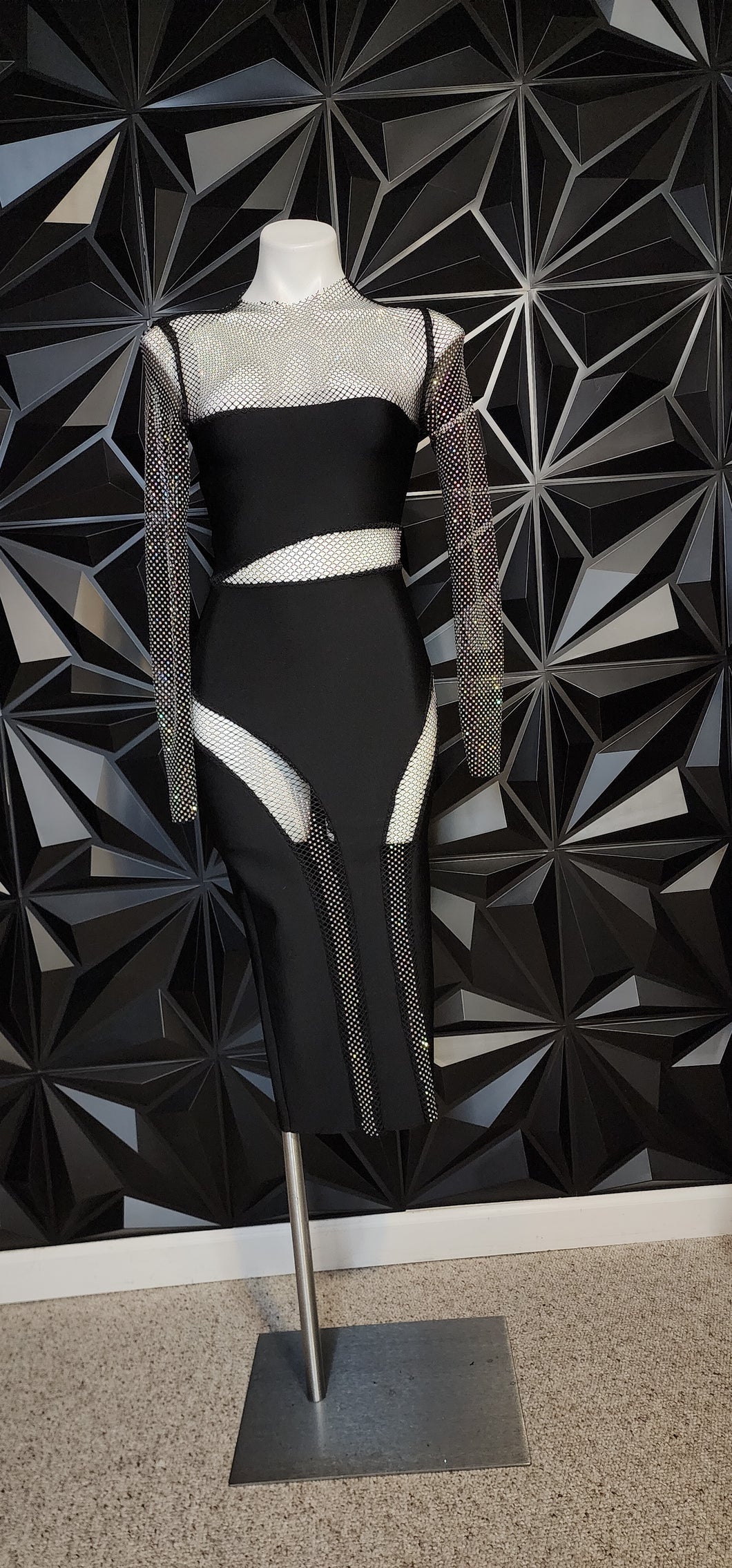 AKIRA STONED BANDAGE DRESS      SZ SMALL