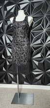 Load image into Gallery viewer, BLACK SEQUIN FRINGE DRESS     SZ MED
