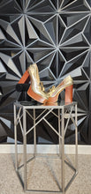 Load image into Gallery viewer, NEW MICHAEL KORS GOLD PLATFORM HEELS         SZ 10
