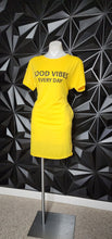 Load image into Gallery viewer, GOOD VIBES TEE DRESS       SZ SM-MED
