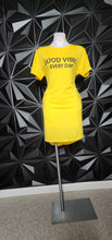 Load image into Gallery viewer, GOOD VIBES TEE DRESS       SZ SM-MED
