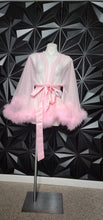 Load image into Gallery viewer, NWT PINK SHEER FUR GOWN W/BELT     ONE SIZE
