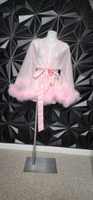 Load image into Gallery viewer, NWT PINK SHEER FUR GOWN W/BELT     ONE SIZE
