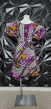 Load image into Gallery viewer, ANKARA RUFFLED FLARE DRESS       SZ 14/16
