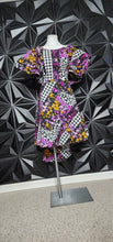 Load image into Gallery viewer, ANKARA RUFFLED FLARE DRESS       SZ 14/16
