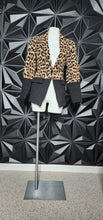 Load image into Gallery viewer, CHICOS LEOPARD SWEATER BLAZER     SZ CHICO 1 = LARGE
