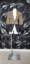 Load image into Gallery viewer, CHICOS LEOPARD SWEATER BLAZER     SZ CHICO 1 = LARGE
