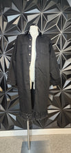 Load image into Gallery viewer, ASHLEY STEWART LONG FRINGE DUSTER      SZ 14 (STRETCH)
