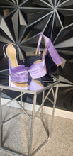 Load image into Gallery viewer, EGO PURPLE PLATFORM HEELS        SZ UK5= US 8  DISCLAIMER: COUPLE SCRATCHES ON HEELS
