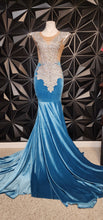 Load image into Gallery viewer, DANNI MERMAID SILOUETTE VELVET DRESS        SZ MED
