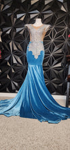 Load image into Gallery viewer, DANNI MERMAID SILOUETTE VELVET DRESS        SZ MED
