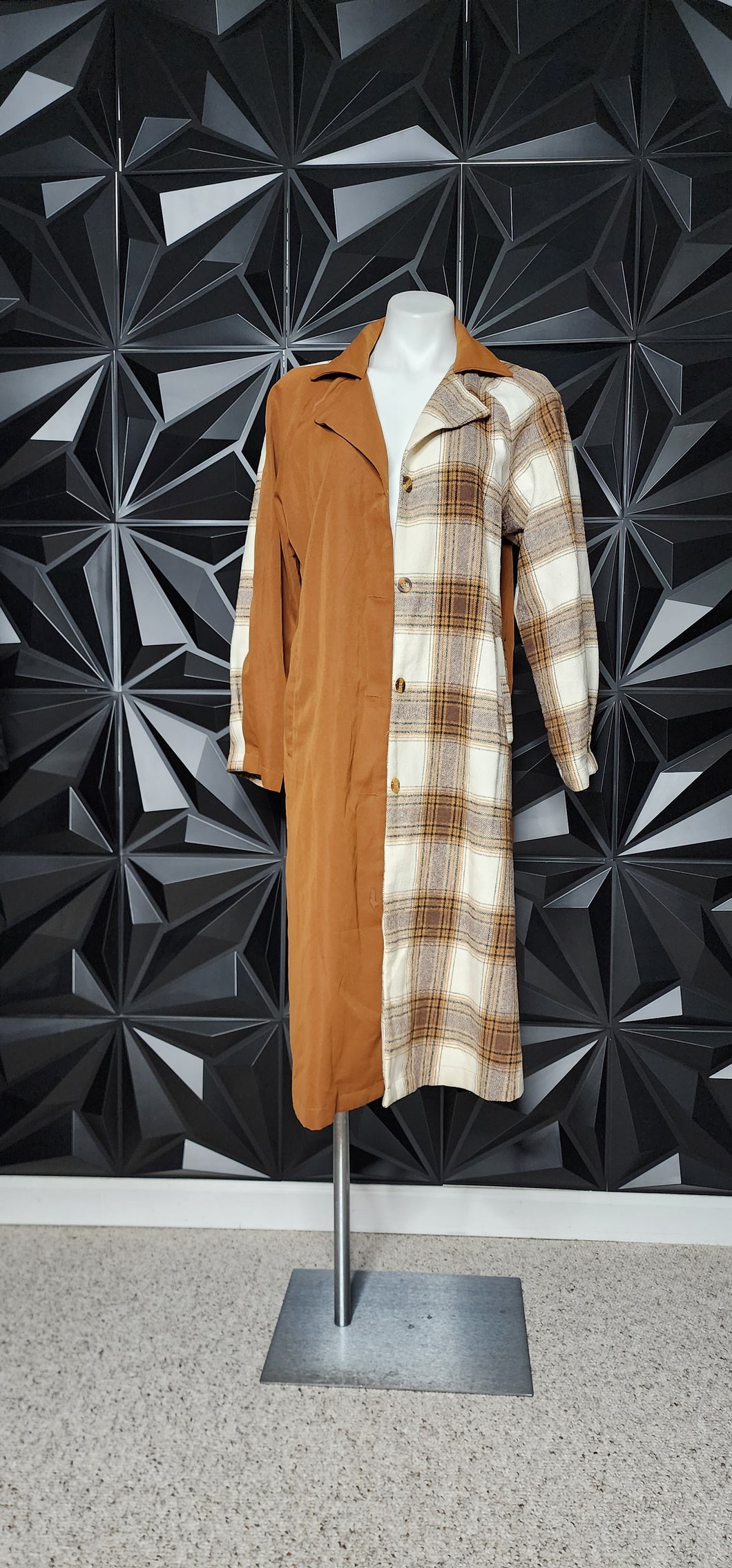 SHEIN HALF AND HALF DUSTER/DRESS           SZ LRG