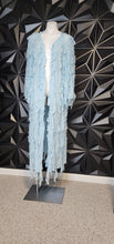 Load image into Gallery viewer, AKIRA BLUE SHEER DUSTER        SZ SM-LRG
