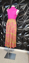 Load image into Gallery viewer, PINK AND GREEN PLEATED SKIRT      SZ MED-LRG
