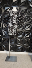 Load image into Gallery viewer, BLACK/WHITE SEQUIN DRESS      SZ MED (BEST FITTING SZ SMALL)
