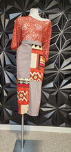 Load image into Gallery viewer, ETHNIC PRINT PATCHWORK SKIRT       SZ 14/16
