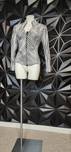 Load image into Gallery viewer, T&amp;W MESH STRIPE BLAZER       SZ SMALL-MEDIUM
